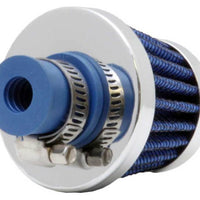 K&N Engineering 2in Base OD x.375in Flange ID 1.75in H Rubber Crankcase Vent Filter - Blue - Air Filters