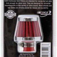 K&N Engineering 2in Base OD x.375in Flange ID 1.75in H Rubber Crankcase Vent Filter - Air Filters