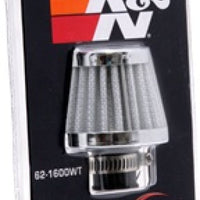 K&N Engineering 2in Base OD x.375in Flange ID 1.75in H Rubber Crankcase Vent Filter - White - Air Filters