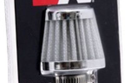 K&N Engineering 2in Base OD x.375in Flange ID 1.75in H Rubber Crankcase Vent Filter - White - Air Filters