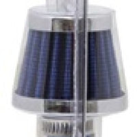 K&N Engineering 2in Base OD x.375in Flange ID 1.75in H Rubber Crankcase Vent Filter - Blue - Air Filters