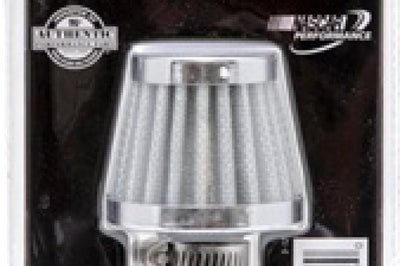 K&N Engineering 2in Base OD x.375in Flange ID 1.75in H Rubber Crankcase Vent Filter - White - Air Filters