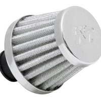 K&N Engineering 2in Base OD x.375in Flange ID 1.75in H Rubber Crankcase Vent Filter - White - Air Filters