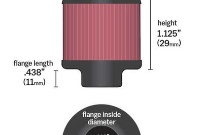 K&N Engineering.315/.431 Flange 1 3/8 inch OD 1.5 H Clamp On Crankcase Vent Filter - Air Filters