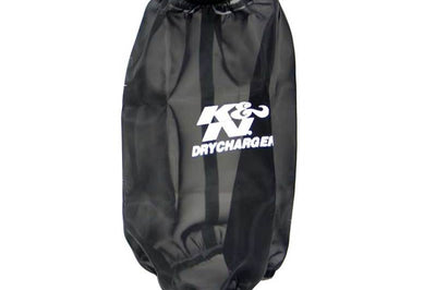 K&N Engineering 6.625in Base ID / 5.25in Top / 9.5in H Round Tapered Black DryCharger Air Filter Wrap - Filters