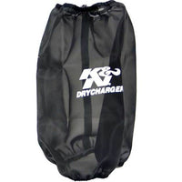 K&N Engineering 6.625in Base ID / 5.25in Top / 9.5in H Round Tapered Black DryCharger Air Filter Wrap - Filters