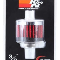 K&N Engineering Clamp On Rubber Base Crankcase Vent Filter 0.375in Flange ID x 2in OD 1.5in Height - Air Filters