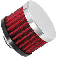 K&N Engineering Clamp On Rubber Base Crankcase Vent Filter 0.375in Flange ID x 2in OD 1.5in Height - Air Filters
