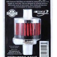 K&N Engineering Clamp On Rubber Base Crankcase Vent Filter 0.375in Flange ID x 2in OD 1.5in Height - Air Filters