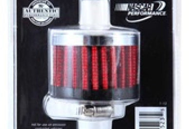 K&N Engineering Clamp On Rubber Base Crankcase Vent Filter 0.375in Flange ID x 2in OD 1.5in Height - Air Filters