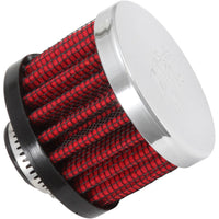 K&N Engineering Clamp On Rubber Base Crankcase Vent Filter 0.5in Flange ID 2in OD 1.5in Height - Air Filters