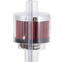 K&N Engineering Clamp On Rubber Base Crankcase Vent Filter 0.5in Flange ID 2in OD 1.5in Height - Air Filters