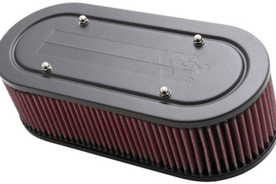 K&N Engineering Custom Oval Racing Assembly Red 11.96in Inside Length / 5.22in Width / 3.25in Filter H - Air Intake
