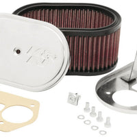 K&N Engineering Custom Oval Red Race Filter 7in L x 4-1/2in W 3-1/4in H - Air Intake Systems