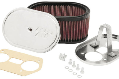 K&N Engineering Custom Oval Red Race Filter 7in L x 4-1/2in W 3-1/4in H - Air Intake Systems