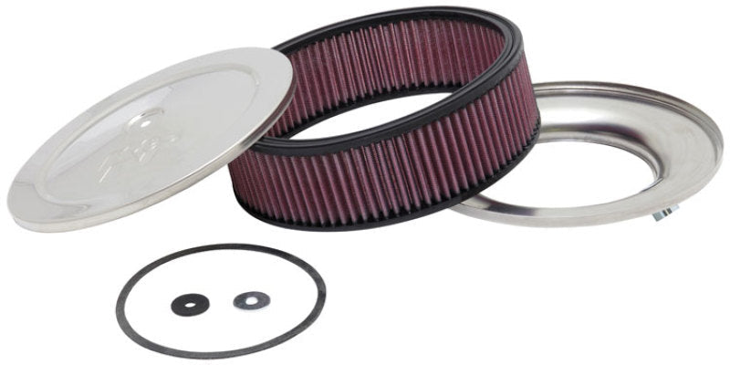 K&N Engineering Custom Round Filter 5-1/8in FLG / 9in OD x 4-1/8in HW/VENT - Air Intake Systems