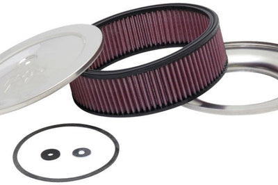 K&N Engineering Custom Round Filter 5-1/8in FLG / 9in OD x 4-1/8in HW/VENT - Air Intake Systems