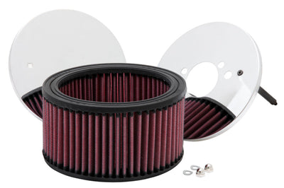 K&N Engineering Custom Round Racing Assembly Red 5.875in OD x 3.25in Height - Air Intake Systems
