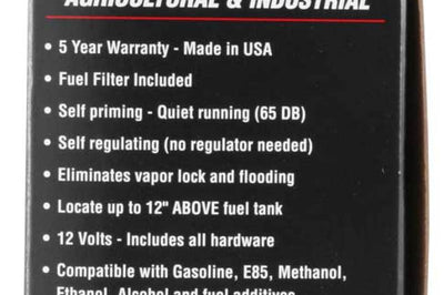 K&N Engineering Performance Electric Fuel Pump 4-7 PSI - Delivery