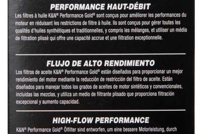 K&N Engineering Performance Oil Filter for 06-11 BMW M5/M6 / 08-15 Porsche Cayenne 4.8L / 10-15 911 3.4L/3.8L - Oils &