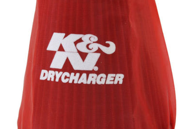 K&N Engineering Red Drycharger 5.25in x 3in Round Tapered Air Filter Wrap - Filters