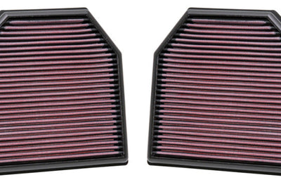 K&N Engineering Replacement Air Filter for 11-14 BMW M5/M6 4.4L V8 / 2015 M4/M3 3.0L I6 (2 per box) - Filters