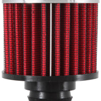 K&N Engineering Rubber Base Chrome Top Push-In Crankcase Vent Filter 3in OD x 2-1/2in H. - Air Filters