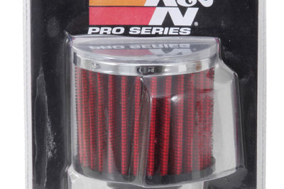 K&N Engineering Rubber Base Chrome Top Push-In Crankcase Vent Filter 3in OD x 2-1/2in H. - Air Filters