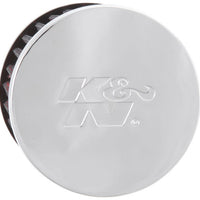 K&N Engineering Rubber Base Chrome Top Push-In Crankcase Vent Filter 3in OD x 2-1/2in H. - Air Filters