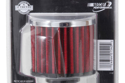 K&N Engineering Rubber Base Chrome Top Push-In Crankcase Vent Filter 3in OD x 2-1/2in H. - Air Filters