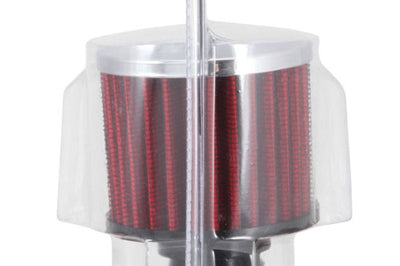 K&N Engineering Rubber Base Chrome Top Push-In Crankcase Vent Filter 3in OD x 2-1/2in H. - Air Filters