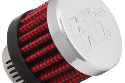 K&N Engineering Rubber Base Crankcase Vent Filter - 0.55in Flange ID 1.375in OD 1.125in Height - Air Filters