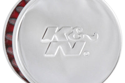 K&N Engineering Steel Base Chrome Top Crankcase Vent Filter 1/2in. / 2in. OD / 1-1/2in. Height - Air Filters