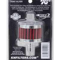 K&N Engineering Steel Base Chrome Top Crankcase Vent Filter 1/2in. / 2in. OD / 1-1/2in. Height - Air Filters