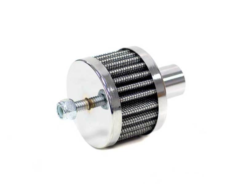 K&N Engineering Steel Base Chrome Top Crankcase Vent Filter 3/4in OD / 2in / 1-1/2in H Stud Mount - Air Filters