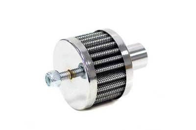 K&N Engineering Steel Base Chrome Top Crankcase Vent Filter 3/4in OD / 2in / 1-1/2in H Stud Mount - Air Filters