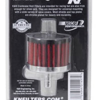 K&N Engineering Steel Base Crankcase Vent Filter 0.375in OD x 2in 1.5in Height - Air Filters