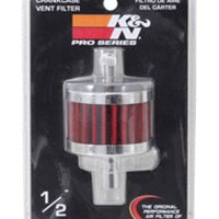 K&N Engineering Steel Base Crankcase Vent Filter 0.5in OD x 2in 1.5in Height - Air Filters