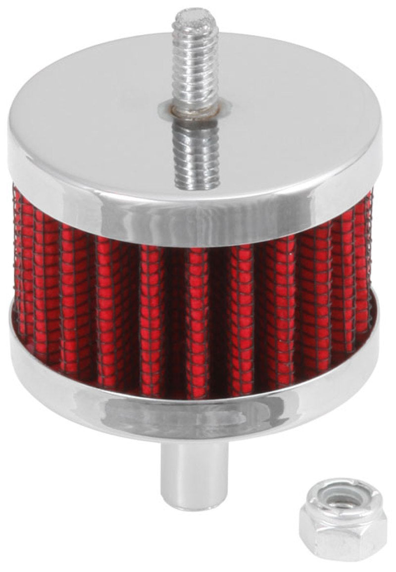 K&N Engineering Steel Base Crankcase Vent Filter 3/8in OD Tube 2in 1-1/2in Height - Air Filters