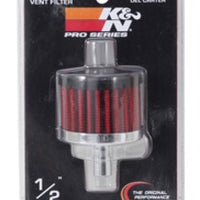 K&N Engineering Steel Base Crankcase Vent Filter.5in OD x 2in 1.5in Height - Air Filters