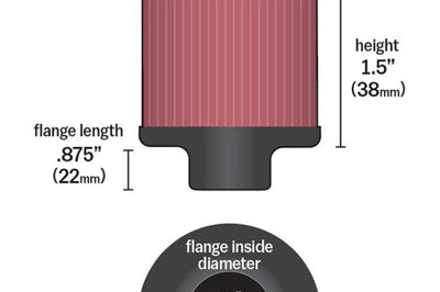 K&N Engineering Steel Base Crankcase Vent Filter.75in OD x 2in 1.5in Height - Air Filters
