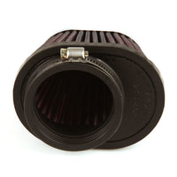 K&N Engineering Uni Chrome Oval Tapered Filter 2.125in FlgID x 4inB OL 3inB OW 3inT 2inT 2.75in H - Misc Powersports