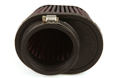 K&N Engineering Uni Chrome Oval Tapered Filter 2.125in FlgID x 4inB OL 3inB OW 3inT 2inT 2.75in H - Misc Powersports