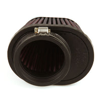 K&N Engineering Uni Chrome Oval Tapered Filter 2.125in FlgID x 4inB OL 3inB OW 3inT 2inT 2.75in H - Misc Powersports