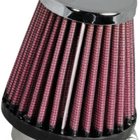 K&N Engineering Universal Chrome Filter 1 15/16 inch FLG / 3 Base / 2 Top / Height - Air Filters