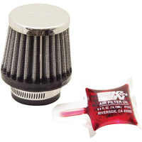 K&N Engineering Universal Chrome Filter 1 3/8 inch FLG / 2 1/2 Base / Top / 1/4 Height - Misc Powersports