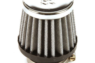 K&N Engineering Universal Chrome Filter 1 3/8 inch FLG / 2 1/2 Base / Top / 1/4 Height - Misc Powersports