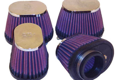 K&N Engineering Universal Chrome Filter 1.75in Flange ID / 4in Length x 2.875in Width Base / 2.75in Height - Air Filters