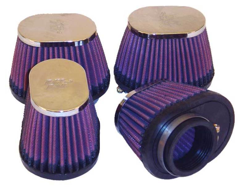 K&N Engineering Universal Chrome Filter 1.75in Flange ID / 4in Length x 2.875in Width Base / 2.75in Height - Air Filters