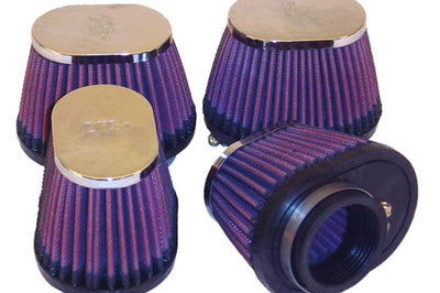 K&N Engineering Universal Chrome Filter 1.75in Flange ID / 4in Length x 2.875in Width Base / 2.75in Height - Air Filters